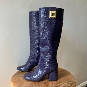 Katy Perry | The Geminni Block Heel Faux Snake Tall Boots